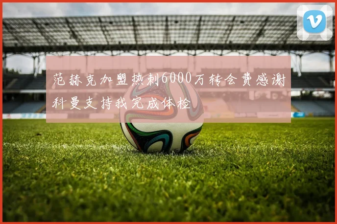 范赫克加盟热刺6000万转会费感谢科曼支持我完成体检